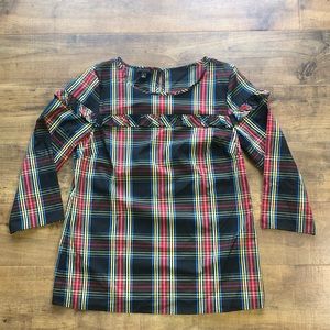 Talbots Plaid, boho pullover top, 3/4 sleeves, small